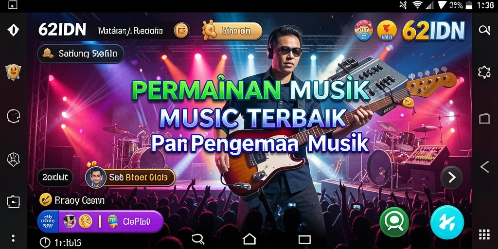 Tampilan gameplay menarik dengan pilihan lagu musik.
