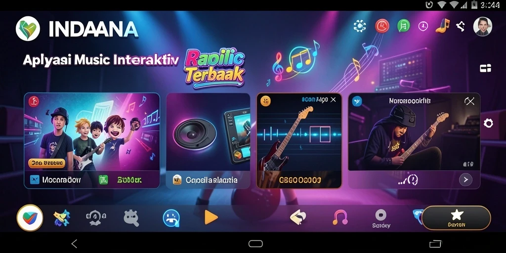Screenshot gameplay INDAAA dengan interaksi musik yang menarik.