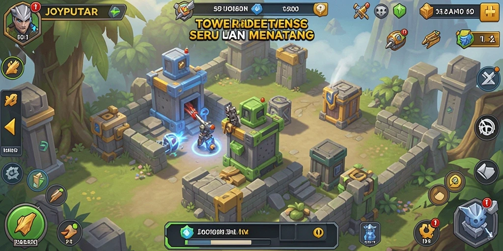 Tangkapan layar utama JOYPUTAR menampilkan aksi Tower Defense yang mendebarkan.
