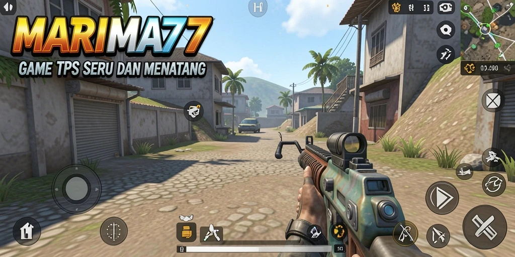 Tampilan spektakuler dari gameplay seru MARIMA77 dalam mode TPS.