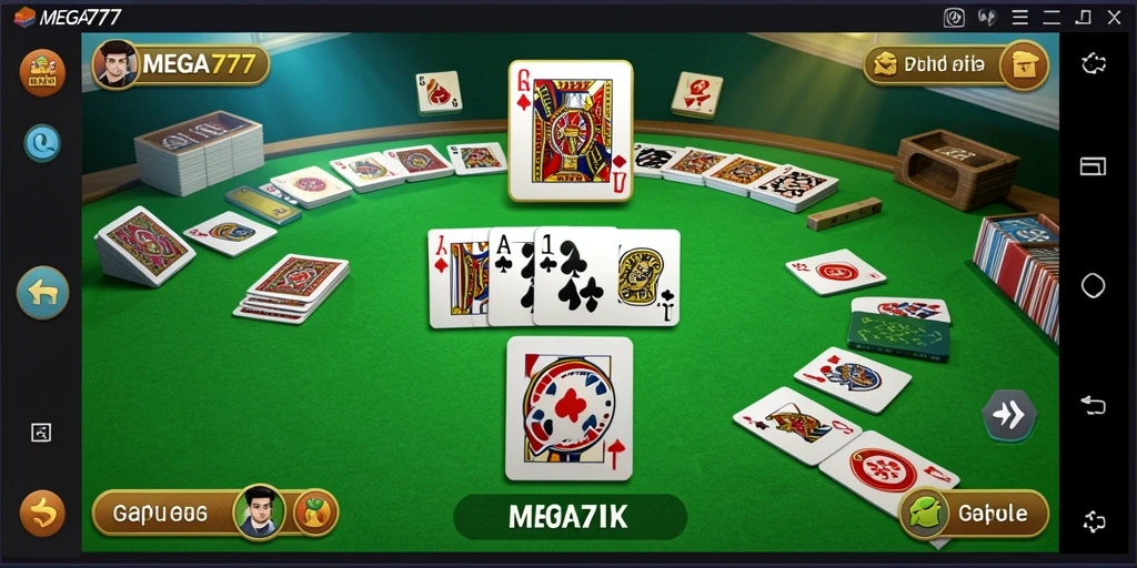 Screenshot gameplay MEGA777 yang menunjukkan keseruan bermain Gaple.