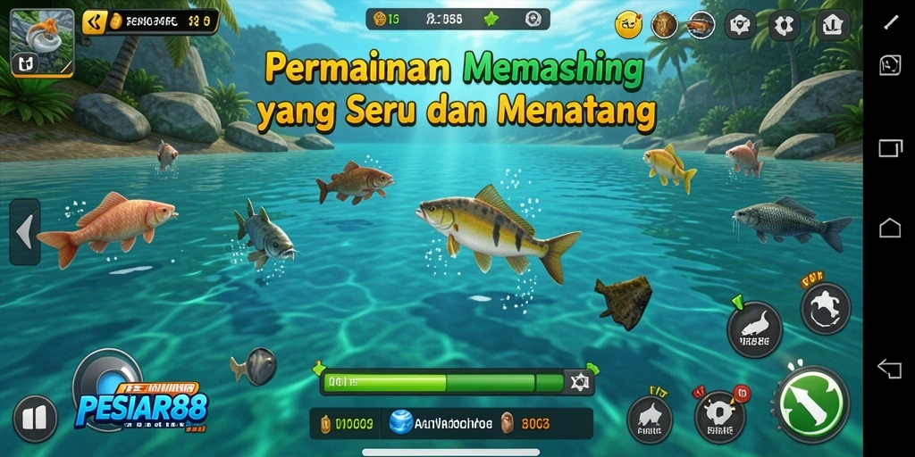 Tangkapan ikan besar dalam gameplay PESIAR88.