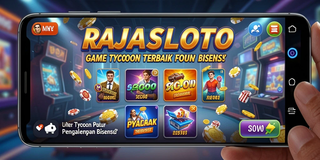 Screenshot gameplay dari RAJASLOTO dengan aksi manajerial yang seru.