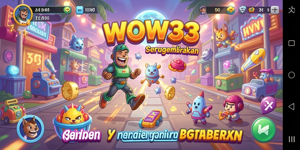 Screenshot gameplay WOW33 yang menunjukkan momen seru dalam permainan.